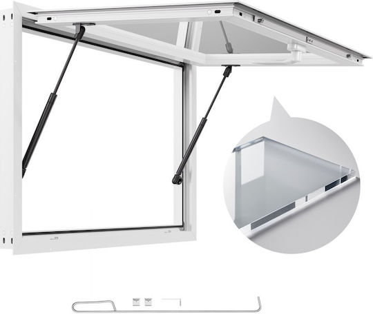 Παράθυρο Παραχώρησης Vevor 92x61 Cm Πλαίσιο Υπηρεσίας Κράμα Αλουμινίου Φορτηγό Τροφίμων Παράθυρο Εξυπηρέτησης Έως 85 Μοίρες Πόρτα Τέντας Γάντζο Σύρσης Ανθεκτικό Στη Βροχή Τρέιλερ Παραχώρησης