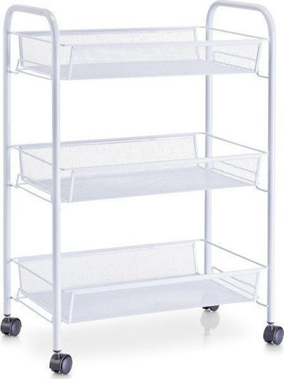 Zeller Rack De Bucătărie Metalic Cu 3 Locuri Albă Zeller Rack De Bucătărie Metalic Cu 3 Locuri Albă
