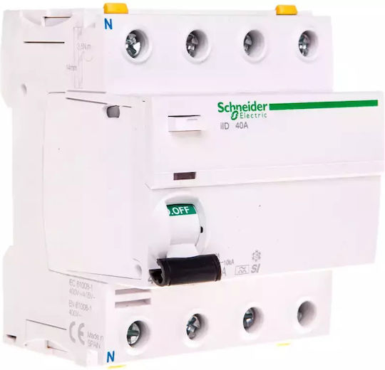 Schneider Difficult Switch Iid 4p 40a 30ma Type Si A9z31440