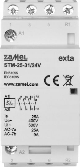 25A 3Z+1R 24V AC DC Installation Modular Contactor Type STM-25-31/24V EXT10000293