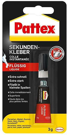 Pattex Super Glue Classic Liquid Wa97 Tube 3g