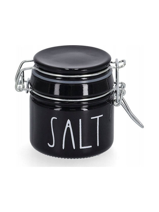Zeller General Use Glass Jar with Airtight Lid Black 100ml 1 Piece