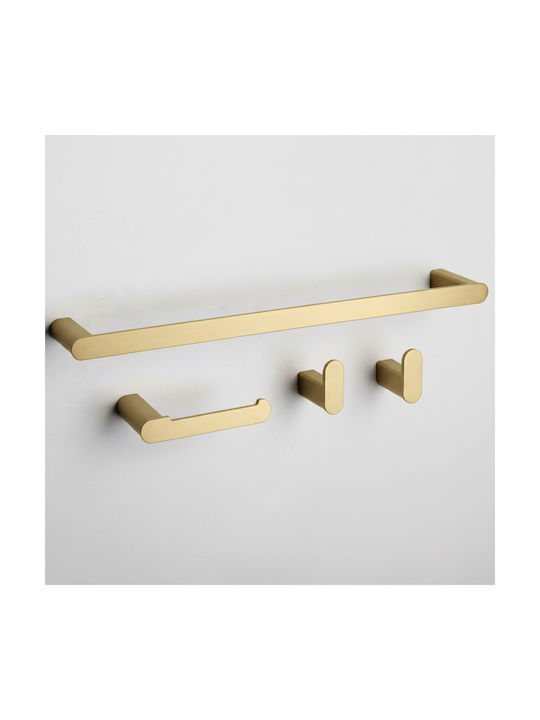 Rea Mati Badezimmer-Accessoire-Set Metall Gold ...