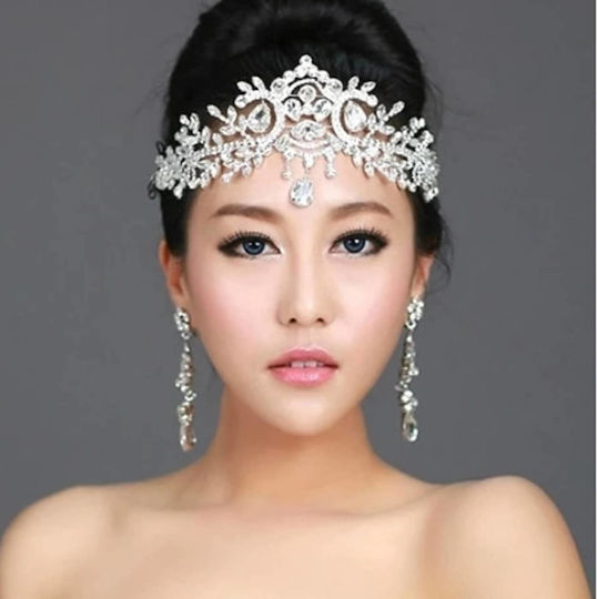 Bridal Accessories Headpiece Forehead Crystals Silver Gold or Rose Gold Bride Wedding Myrto