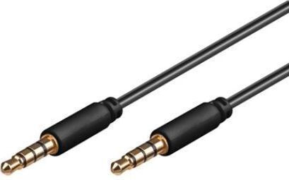 PremiumCord 3.5mm Jack Cable 3.5mm Male - 3.5mm Male Black 1m