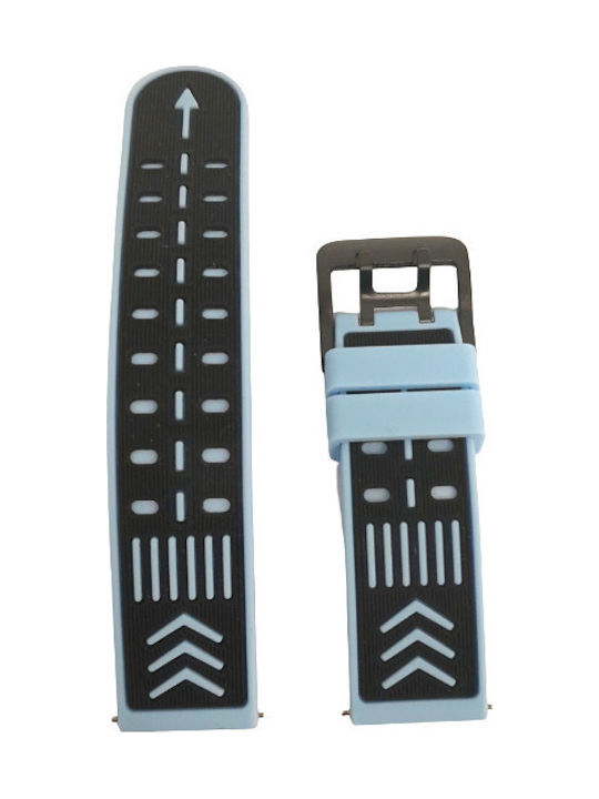 Gummi-Armband Hellblau 20mm