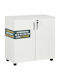 Office Storage Chipboard Cabinet with Lock White L80xW40xH80cm