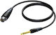 Procab Cable XLR female - 6.3mm male Μαύρο 1.5m CLA723/1.5