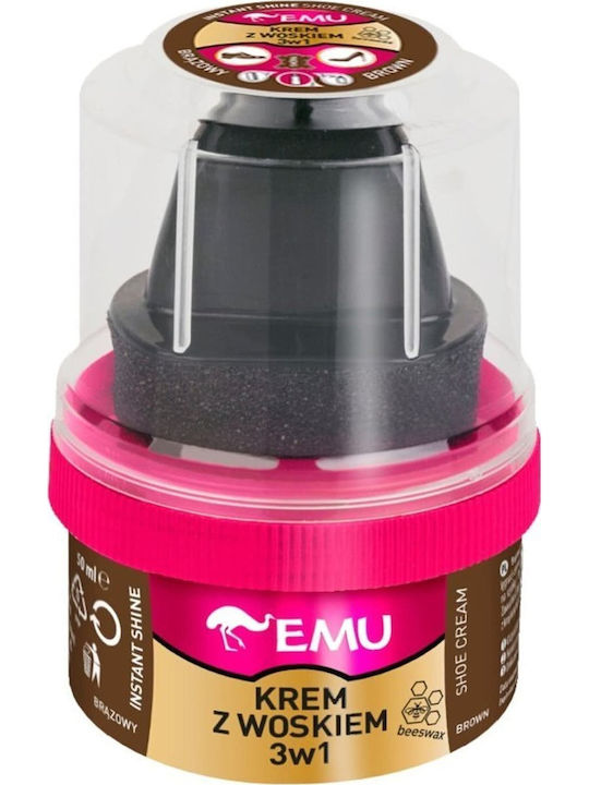 Vaco Emu Κρέμα Παπουτσιών Κερί 3σε1 Καφέ 50ml