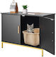 Cat Litter Box Enclosure Furniture Vevor Hidden Litter Box Cabinet 70 Cm Metal Legs & Handle Modern Style Cat House End Table Suitable For Most Litter Boxes Bedroom Living Room