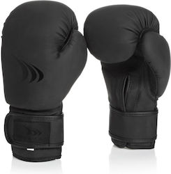 Yakimasport Mars Boxing Gloves made of Synthetic Leather for Match Black