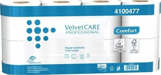 Velvet Toilettenpapier 8 Rollen 8 Packungen