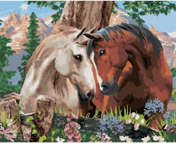 Diamond Mosaic Horses in Love