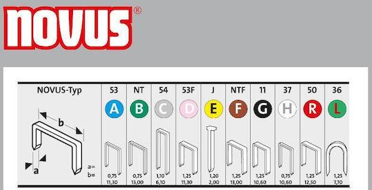 Staples Type H 37/8 Novus Super Hard 5000pcs