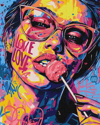 Painting By Numbers Girl A Lollipop