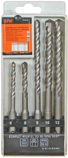 Set Burghie SDS Plus Beton 6,8 Kr 8,10,12 DL Bucăți