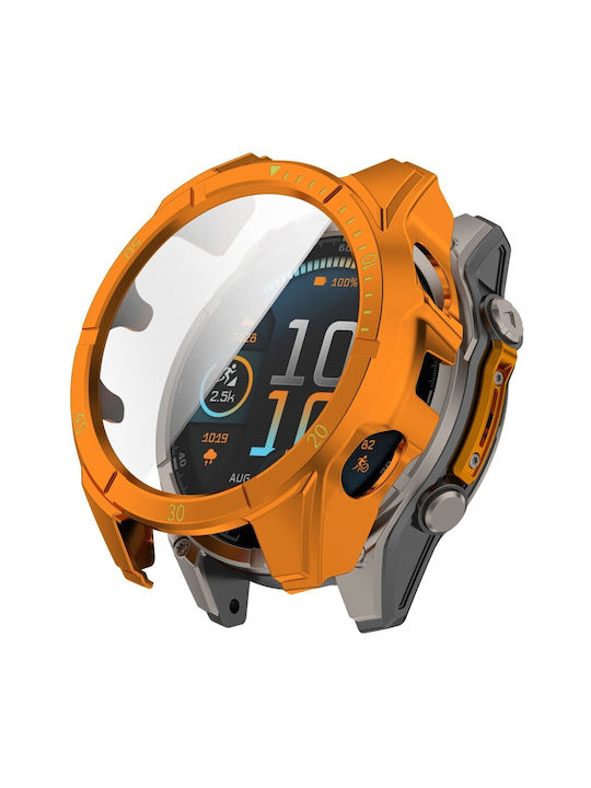 Carcasă de Plastic cu Sticlă Orange/Green pentru Garmin Fenix 8 Solar (51mm)