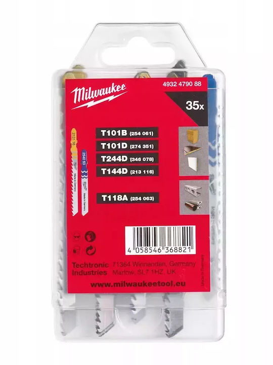 Set Lame pentru Fierăstrău Pendular Lemn Metal 35 Bucăți Milwaukee