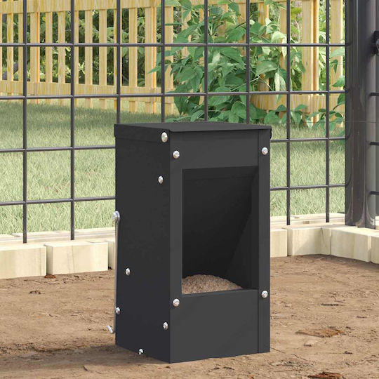 Hamster Feeder Black 12.5 X 12.5 X 25 cm