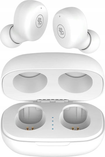 GoGEN CREW evo 2 In ear Bluetooth хендсфри Слушалки с Устойчивост на Пот и Кутийка за Зареждане Бял