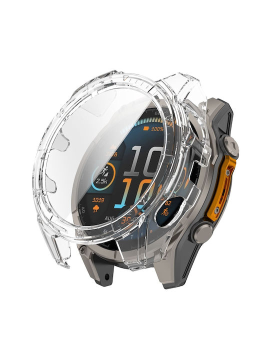 Carcasă de Plastic cu Sticlă în culoarea Transparent pentru Garmin Fenix 8 Solar (51mm)