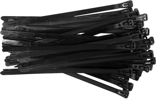 Releasbare Kabelbinder 7,6x200mm 50 Stück Schwarz