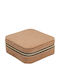 Home&Styling Collection Travel Fabric Jewellery Box 12x12x5cm