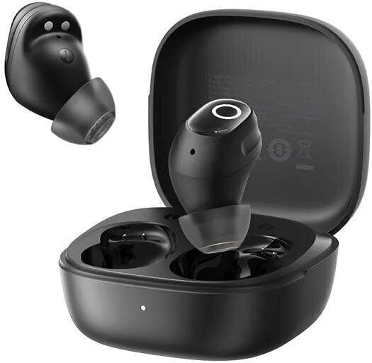 Baseus Bass BD1 In-ear Bluetooth Handsfree Ακουστικά με Αντοχή στον Ιδρώτα και Θήκη Φόρτισης Cosmic Black