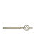 Palatex Pliabil Metalic Galerie pentru perdele Simplu Φ16mm 120-210buc Ivory