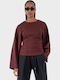 Women's Blouse Long Sleeve Bordeaux
