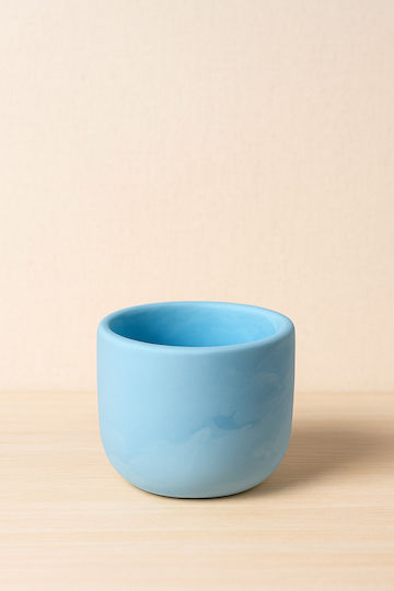 Plastic Blue Vase 8xH9cm