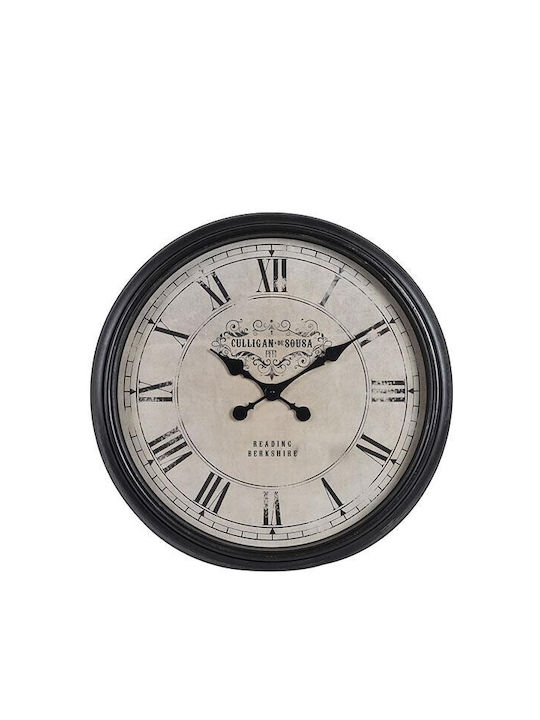 Wall Clock Plastic Antique Brown Beige 58x8x58cm 813-30039 Estheti