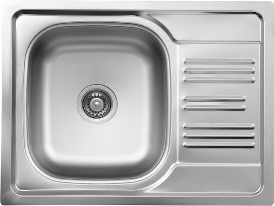 Deante Chiuvetă Bucătărie Drop-In Inox cu Robinet L43.5xL58cm Gri