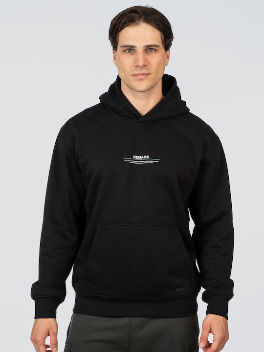 Rebase Sweatshirt mit Kapuze Pure Black