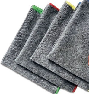 Delta Cleaning Cloths Microfiber Cleaning Car Gray 38x36cm 10pcs