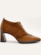 Leather Women's Ankle Boots Brown
