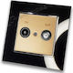 TV Sat Terminal Socket Gold Black Glass Frame H...