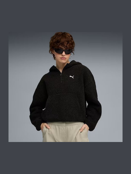 Women's Sweatshirt with Hood Black