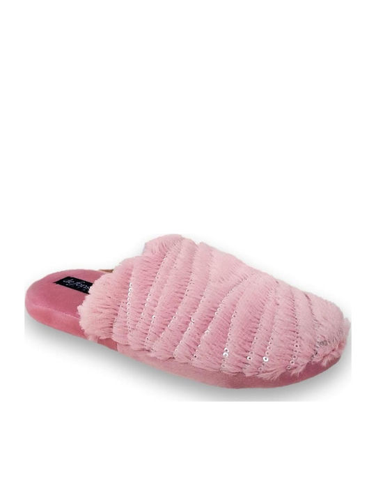 De.roma Top I Winter Women's Slippers with Fur Pink