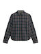 Damenmantel Flannel Geprüft Marineblaue Overshirt
