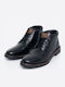 Leder Schwarz Herrenstiefel