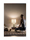 Fan Europe Sahara Table Lamp with Beige Shade and Green Lamp Base