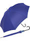Benetton Automatic Umbrella with Walking Stick Blue