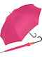 Benetton Automatic Umbrella with Walking Stick Fuchsia