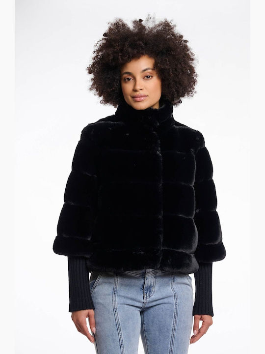 Women's Short Fur Black