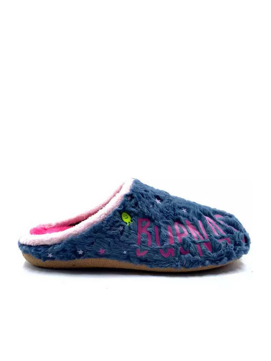 Hot Potatoes Anatomical Slippers with Fur Blue