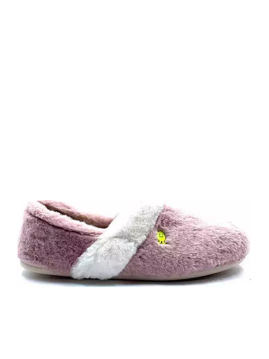 Hot Potatoes Anatomical Slippers with Fur Pink