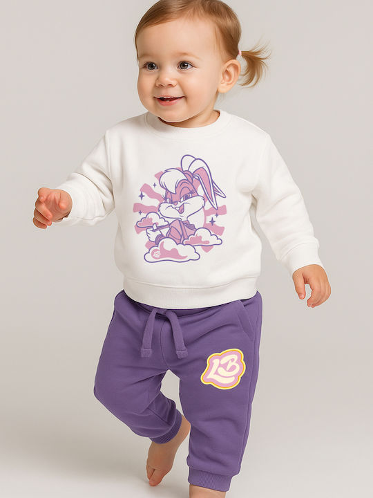 Action Sportswear Kids Sweatpants Set Ecru