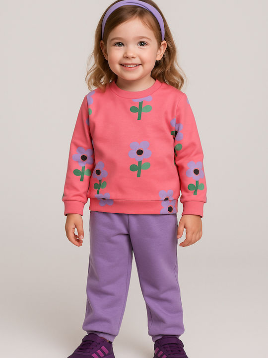 Kids Sweatpants Set Coral
