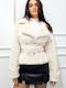 Frauen Pelz White